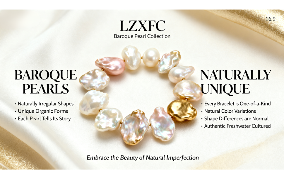 Cultured Baroque Pearl Stretch Bracelet - Multicolor editorial image 7