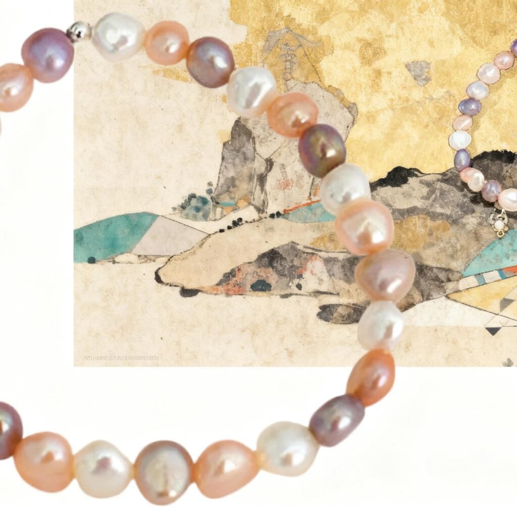 Cultured Baroque Pearl Stretch Bracelet - Multicolor product image 2