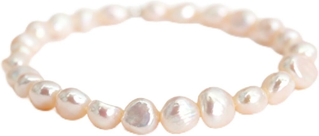 Cultured Baroque Pearl Stretch Bracelet - White product image 1