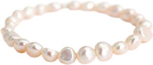 Cultured Baroque Pearl Stretch Bracelet - White product image 1