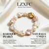 Cultured Baroque Pearl Stretch Bracelet - White product image 7 Cultured Baroque Pearl Stretch Bracelet - White product image 7
