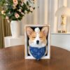 Corgi needle-felted portrait in a light wood frame Corgi needle-felted portrait in a light wood frame