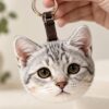 Wool Felt Pet Pendant — the head close up