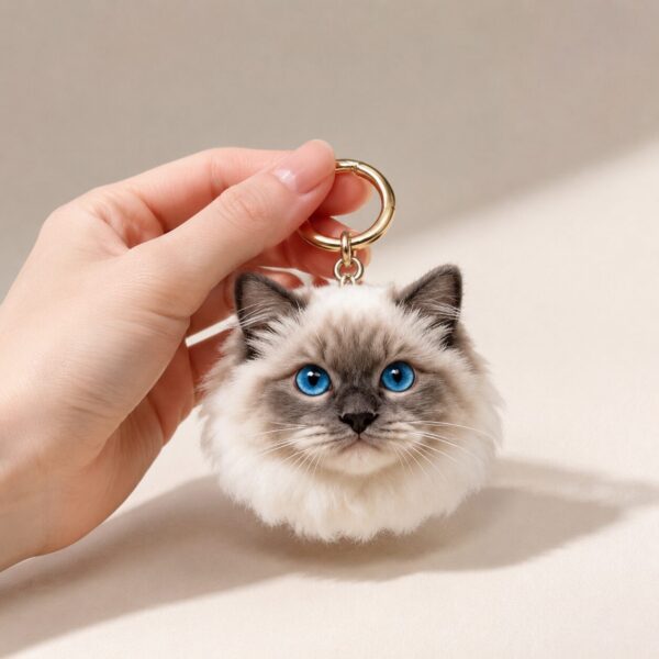 Wool Felt Pet Pendant — held in the hand