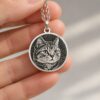 Silver Memorial Pendant — the pendant in daylight Silver Memorial Pendant — the pendant in daylight
