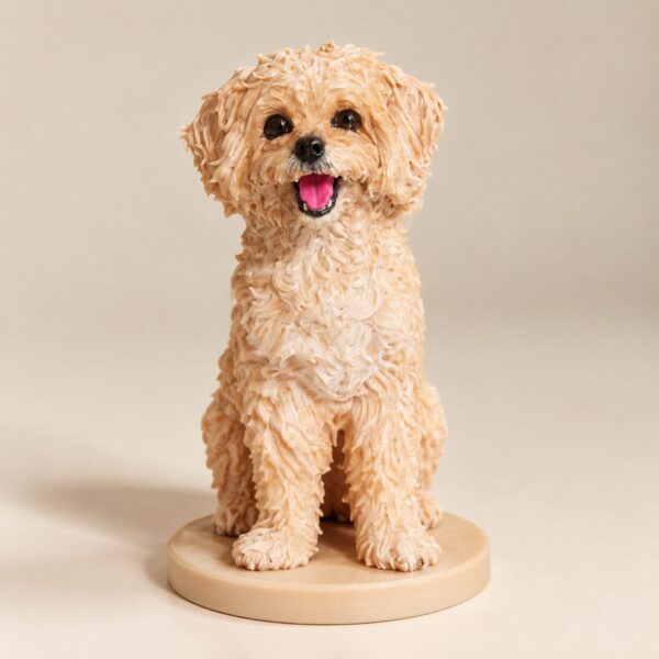 3D Printed Pet Statue — on its base 3D Printed Pet Statue — on its base