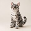 Plush Replica — a replica tabby cat sitting upright