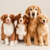 Plush Replica — three replica dogs together