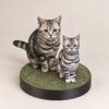 3D Printed Pet Statue — two statues side by side 3D Printed Pet Statue — two statues side by side